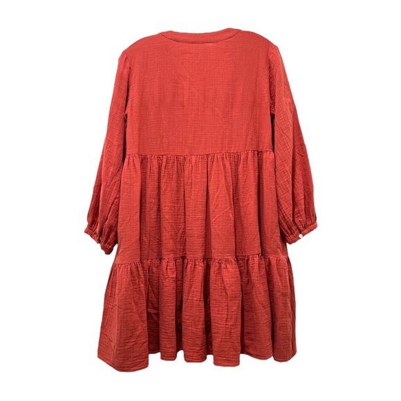 mini red dress outfit Avi Red Chiffon Mini Dress - US 18